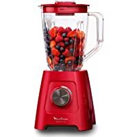 Moulinex Batidora de vaso Blendforce LM420510 - Batidora vaso de cristal 600 W- 4 cuchillas de acero inoxidable- 2…